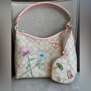 NWT！2 PCS Coach X Observed By Us Laurel Shoulder Bag（CU393）and Heart Coin Case